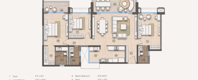 lodha sadahalli 3 bed floor plan