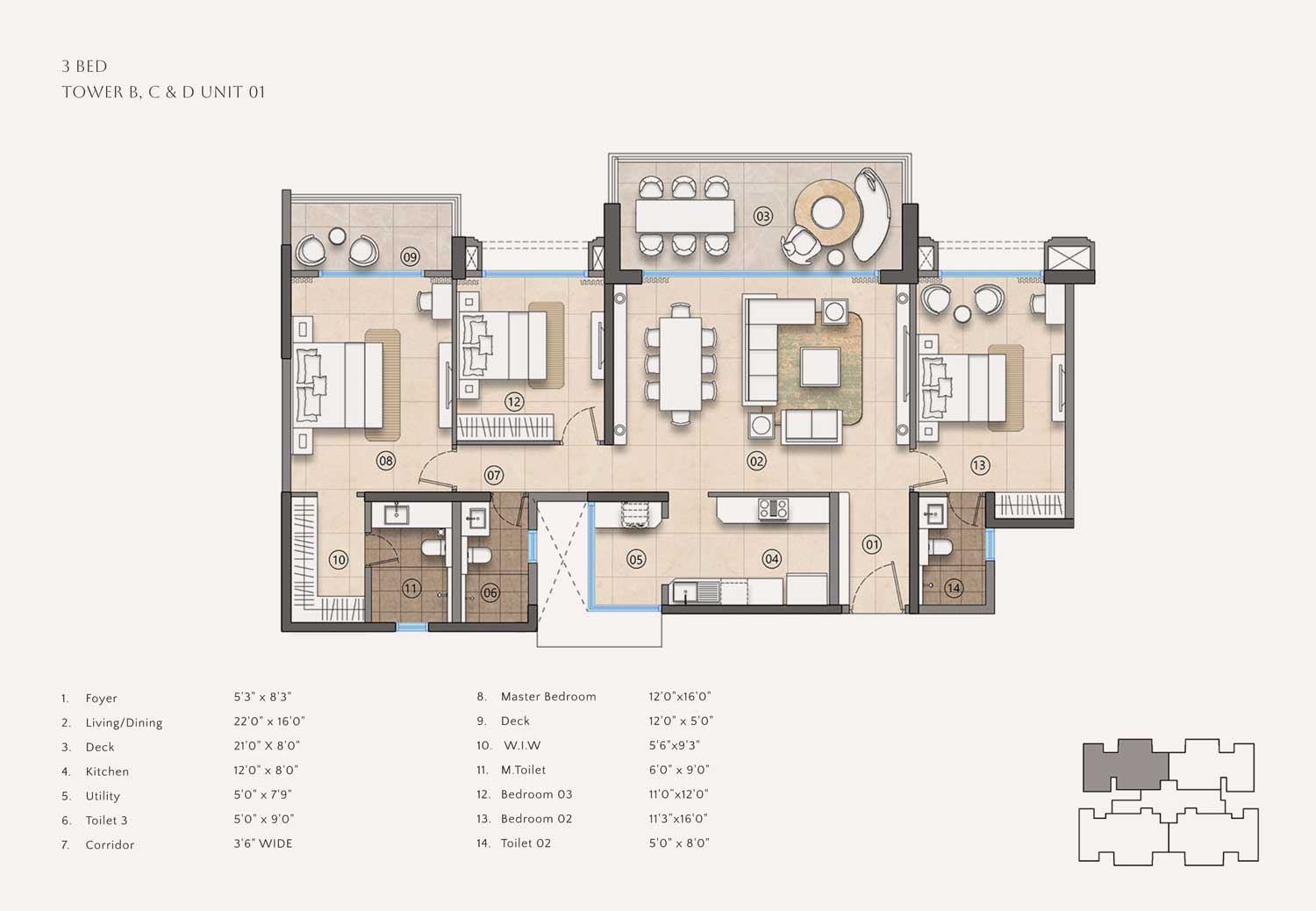 lodha sadahalli 3 bed floor plan